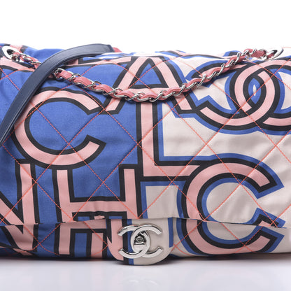 Chanel Nylon Printed Maxi Flap Multicolor 10 of 10