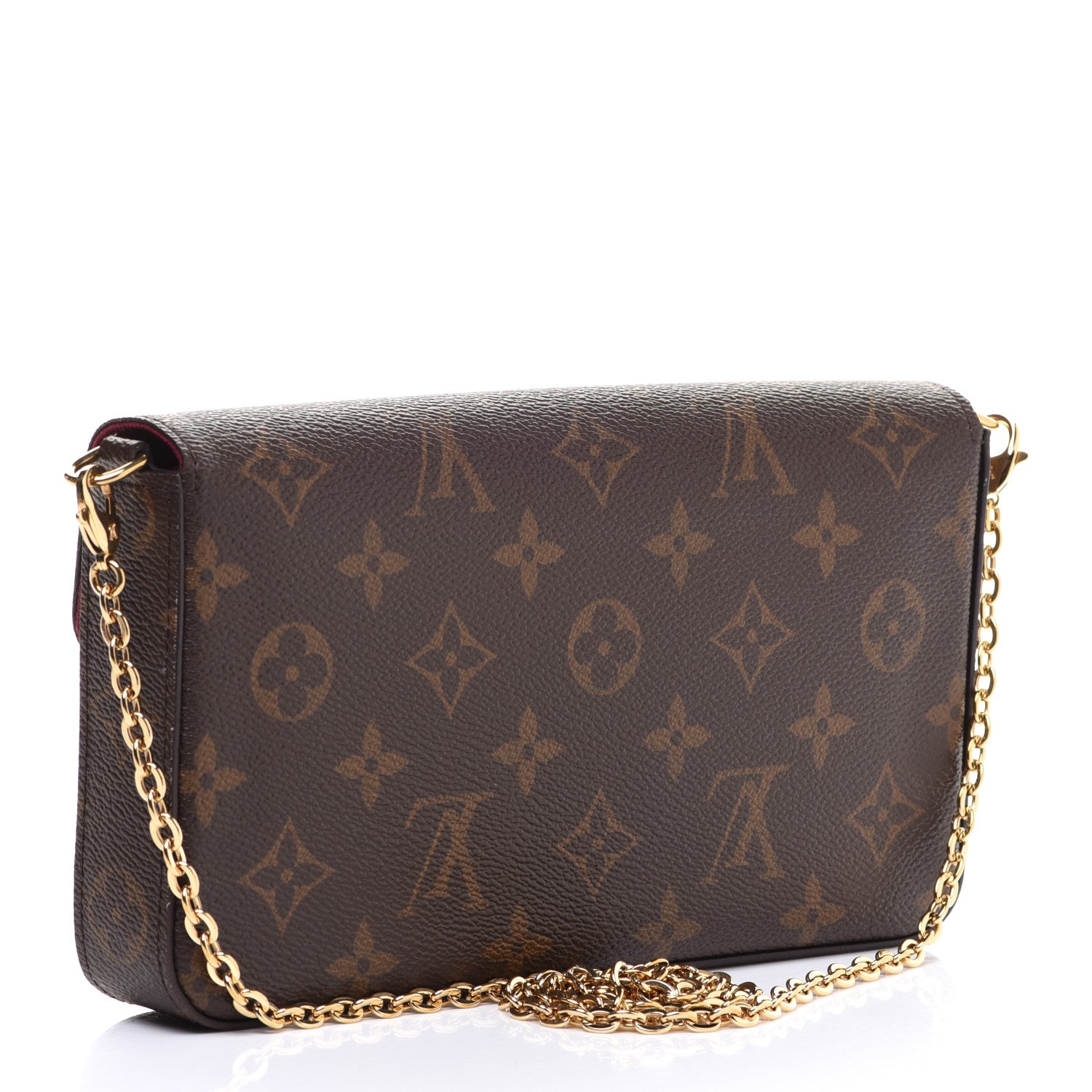 Louis Vuitton Monogram Pochette Felicie Chain Wallet Fuchsia 4 of 11