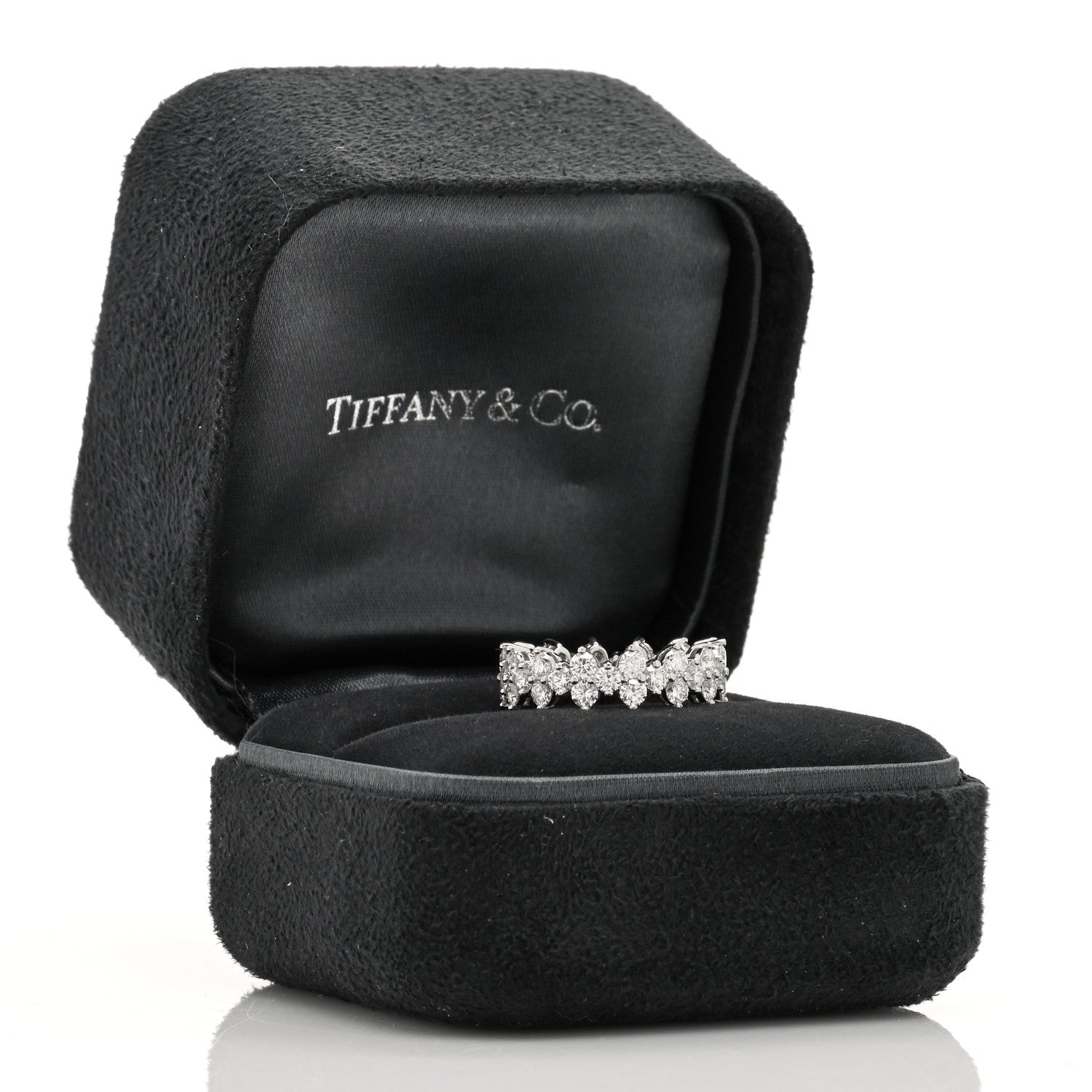 Tiffany Platinum Diamond Aria Eternity Ring 50 5.25 5 of 5