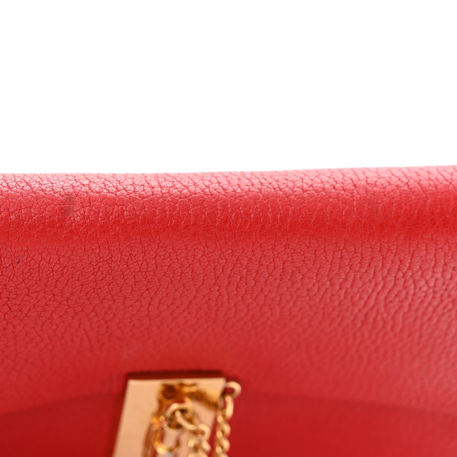 Chloe Grained Lambskin Drew Shoulder Bag Plaid Red 14 of 14