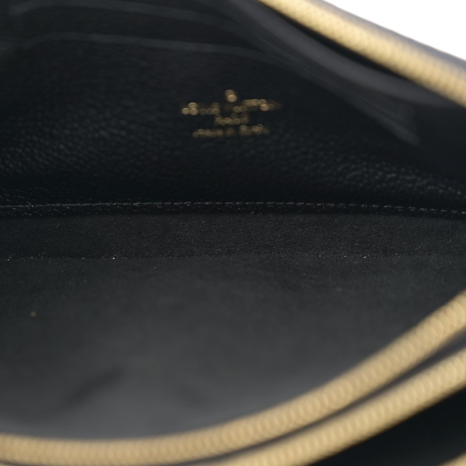 Louis Vuitton Empreinte Monogram Giant Double Zip Pochette Black Cream 5 of 10