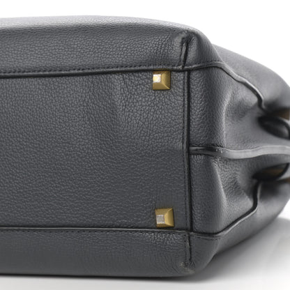 MCM Grained Calfskin Large Milla Tote Phantom Grey 11 of 14
