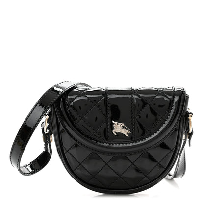 Burberry Patent Calfskin Quilted Mini Crossbody Bag Black 1 of 11