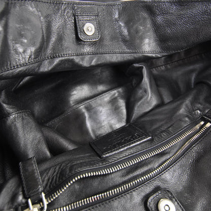 Prada Leather Large Tote Black Brown 6 of 10