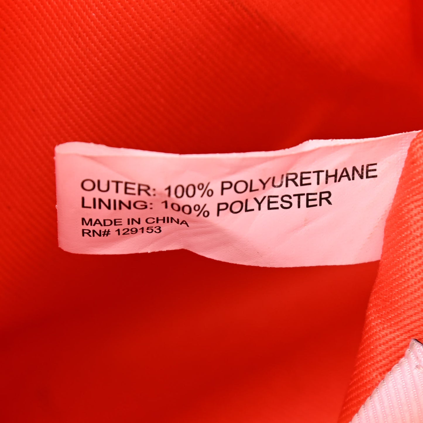 Vegan Leather Small Shopping Bag Orange