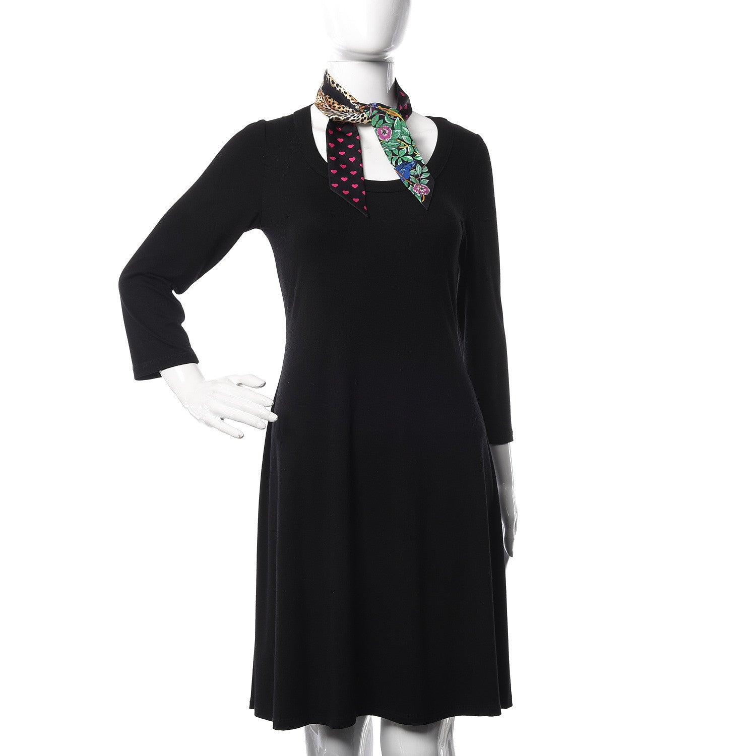 Hermes Silk Jungle Love Love Twilly Black Vert Rose Vif 2 of 4