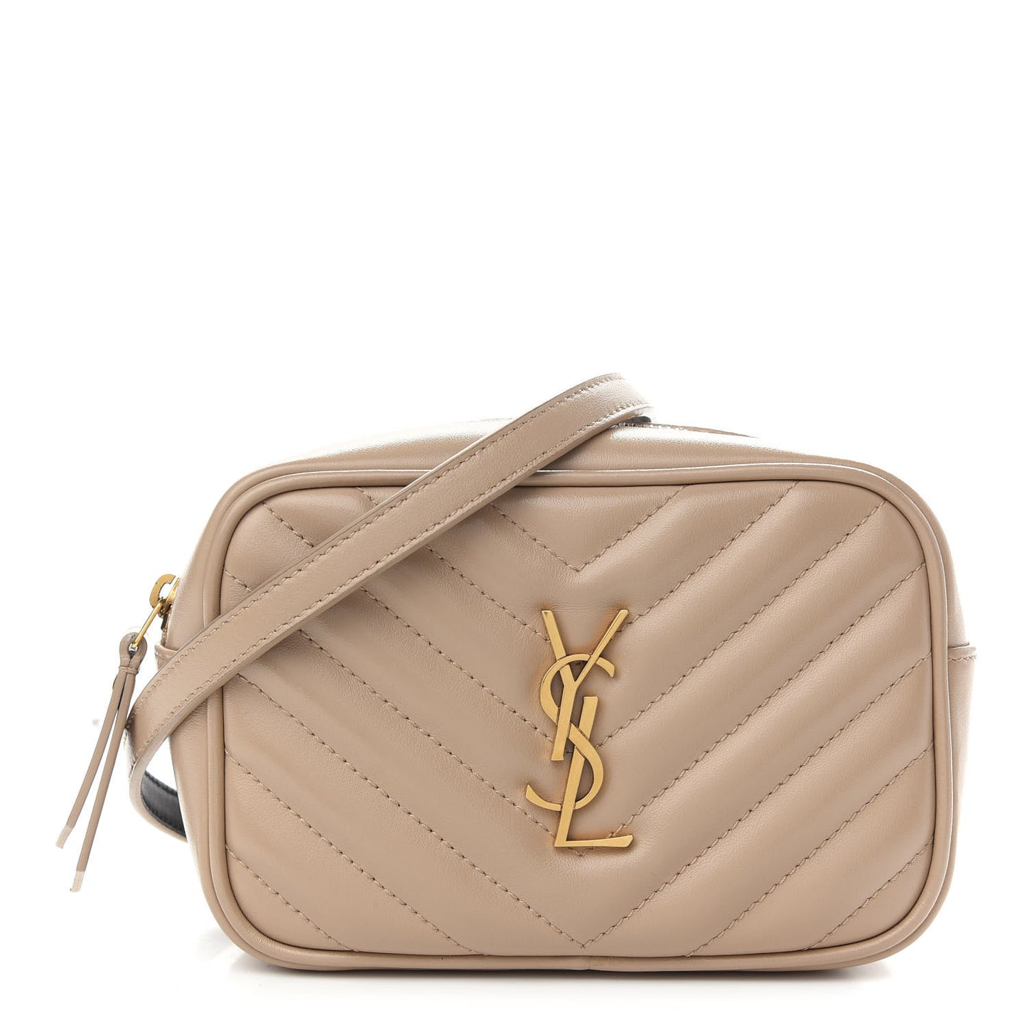 Calfskin Matelasse Monogram Lou Belt Bag Dark Beige