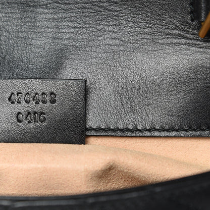 Gucci Calfskin Matelasse Super Mini GG Marmont Shoulder Bag Black 7 of 12