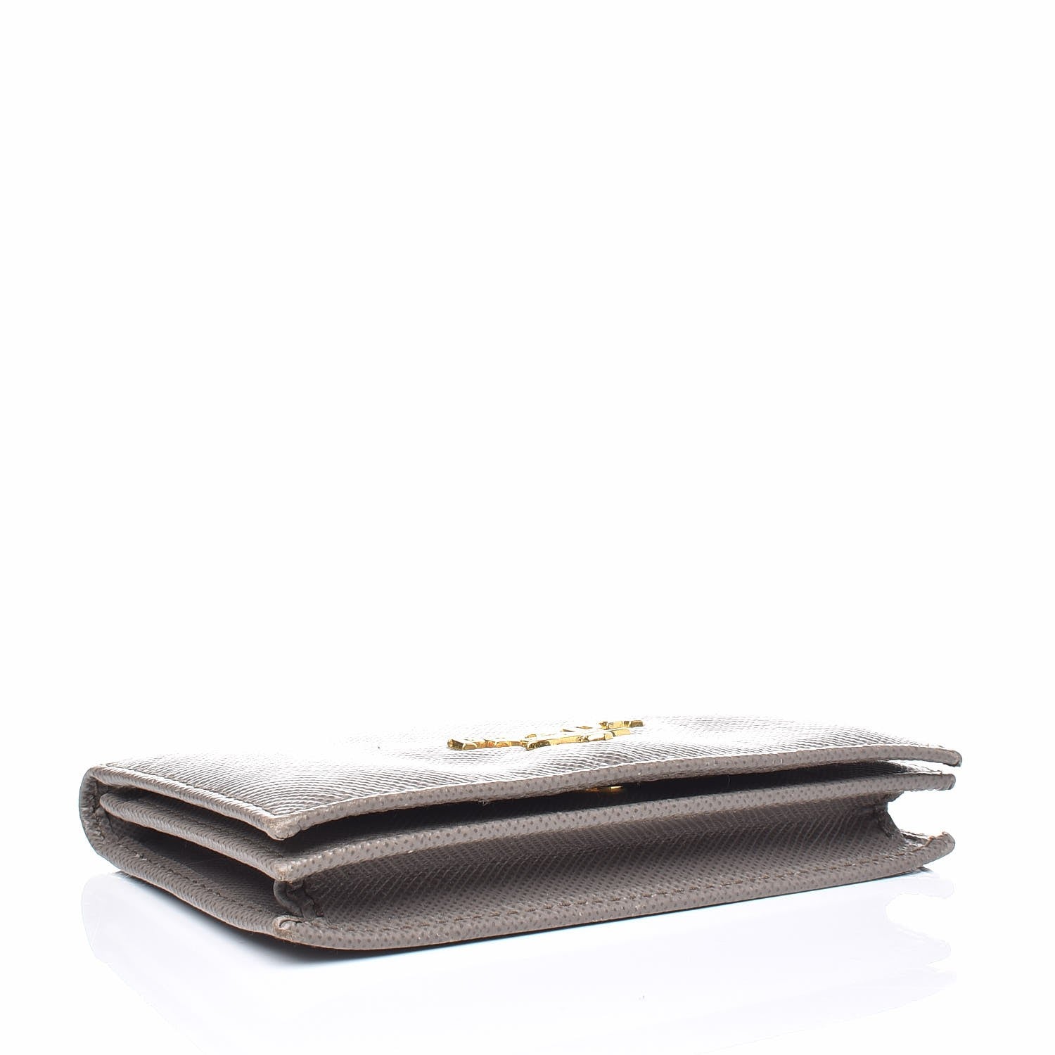 Prada Saffiano Metal Bi-Fold Card Holder Wallet Argilla 4 of 8