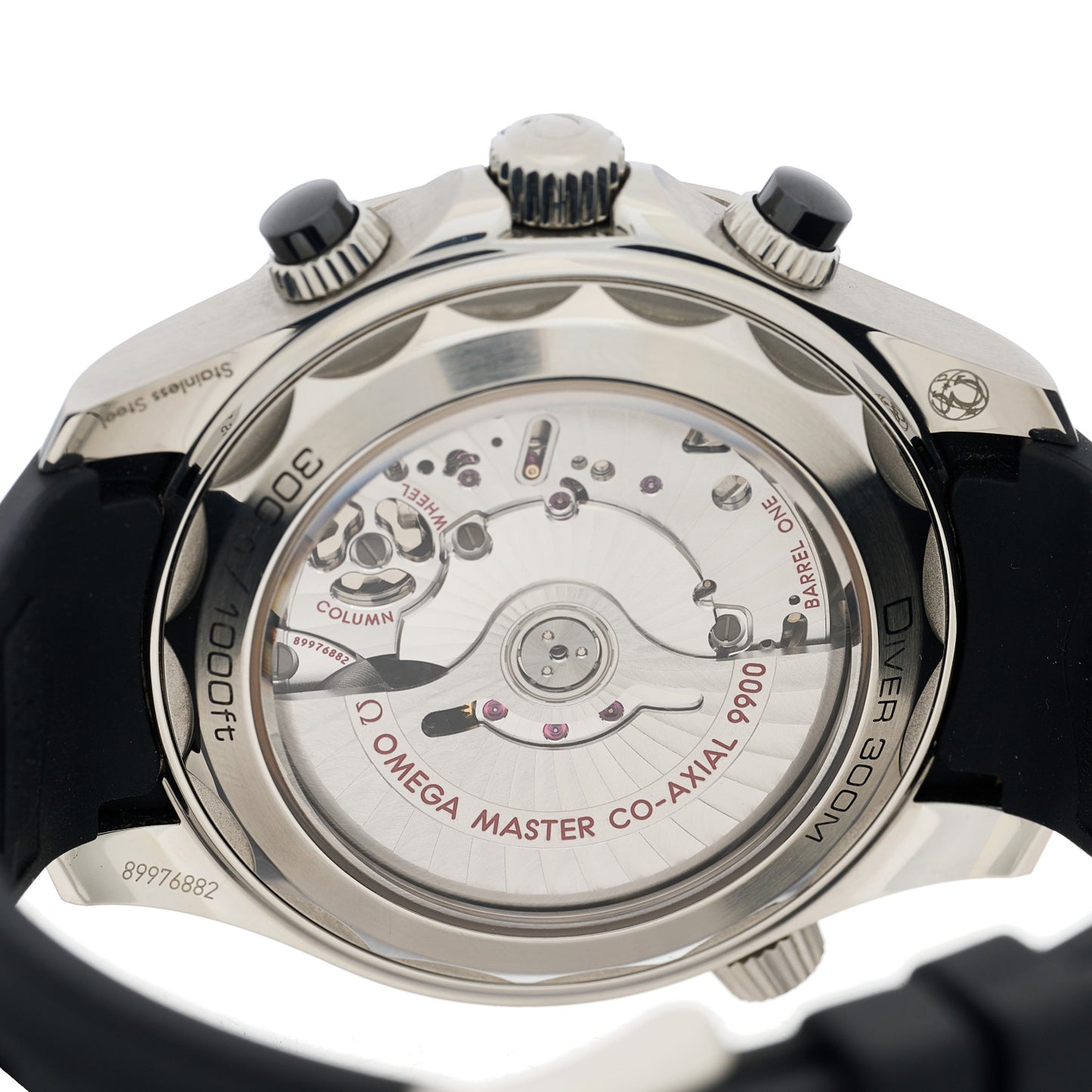 Stainless Steel Rubber 44mm Seamaster Diver 300M Co-Axial Master Chronometer Automatic Watch Black 210.32.44.51.01.001
