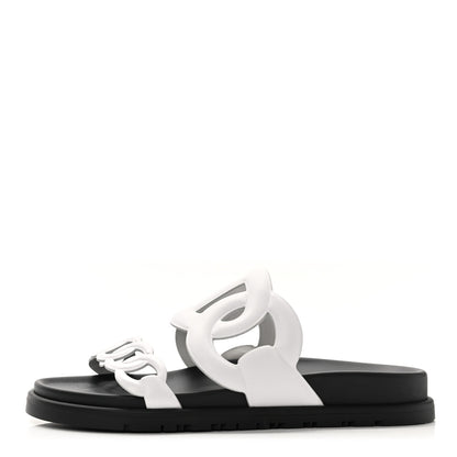 Hermes Nappa Womens Extra Sandals 35 White 1 of 9
