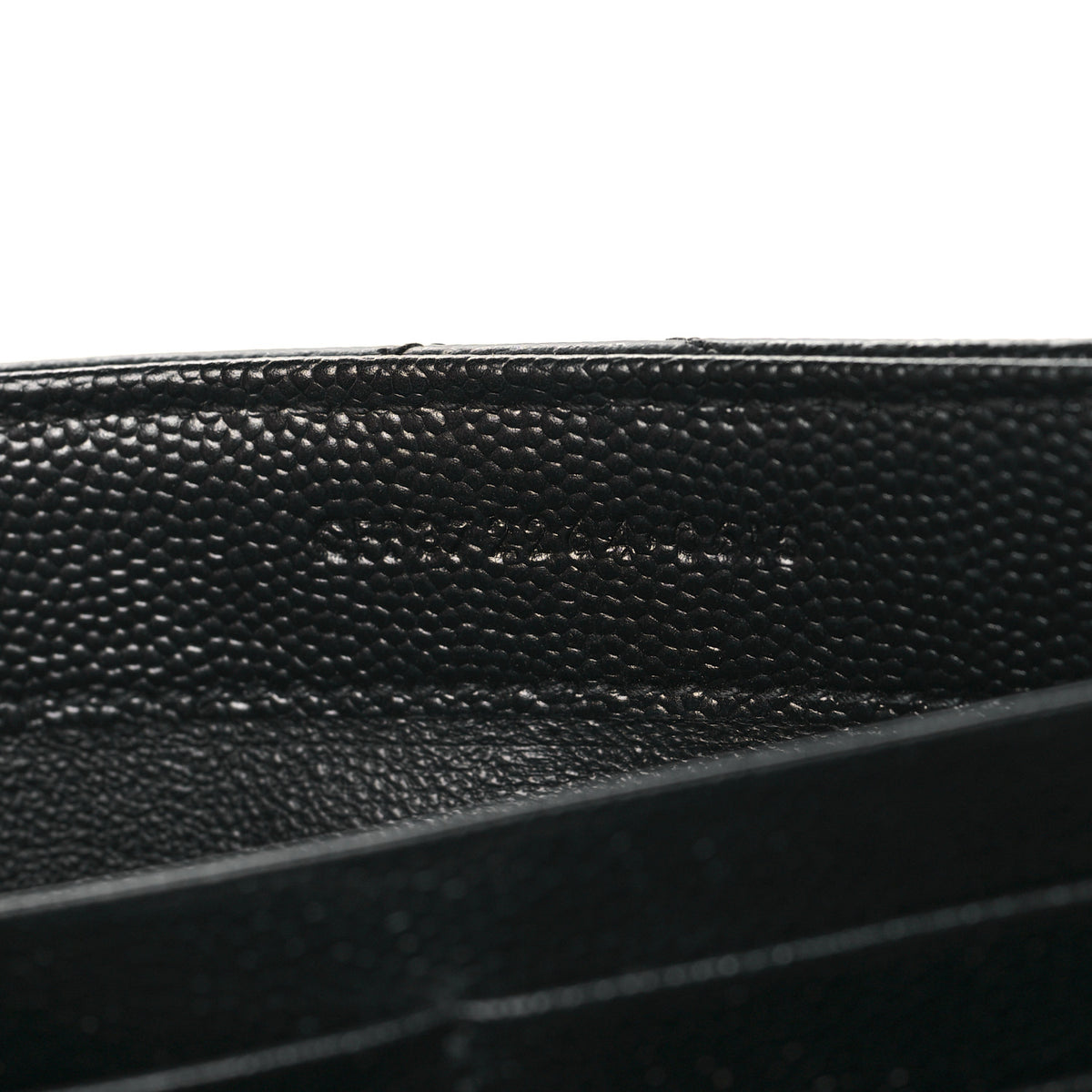 Saint Laurent Grain De Poudre Matelasse Chevron Monogram Monochrome Flap Wallet Black 8 of 8