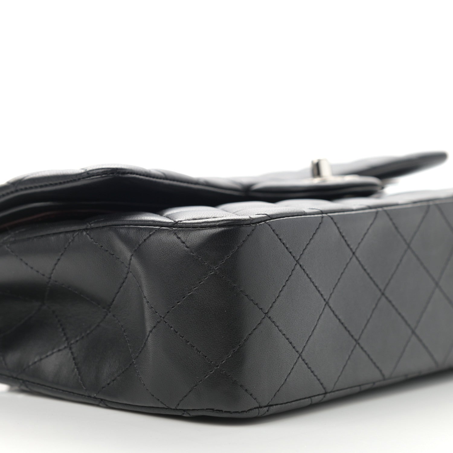 Chanel Lambskin Quilted Medium Double Flap Black 9 of 14