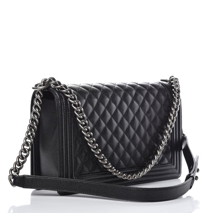Chanel Caviar Quilted New Medium Boy Flap Black 3 of 13
