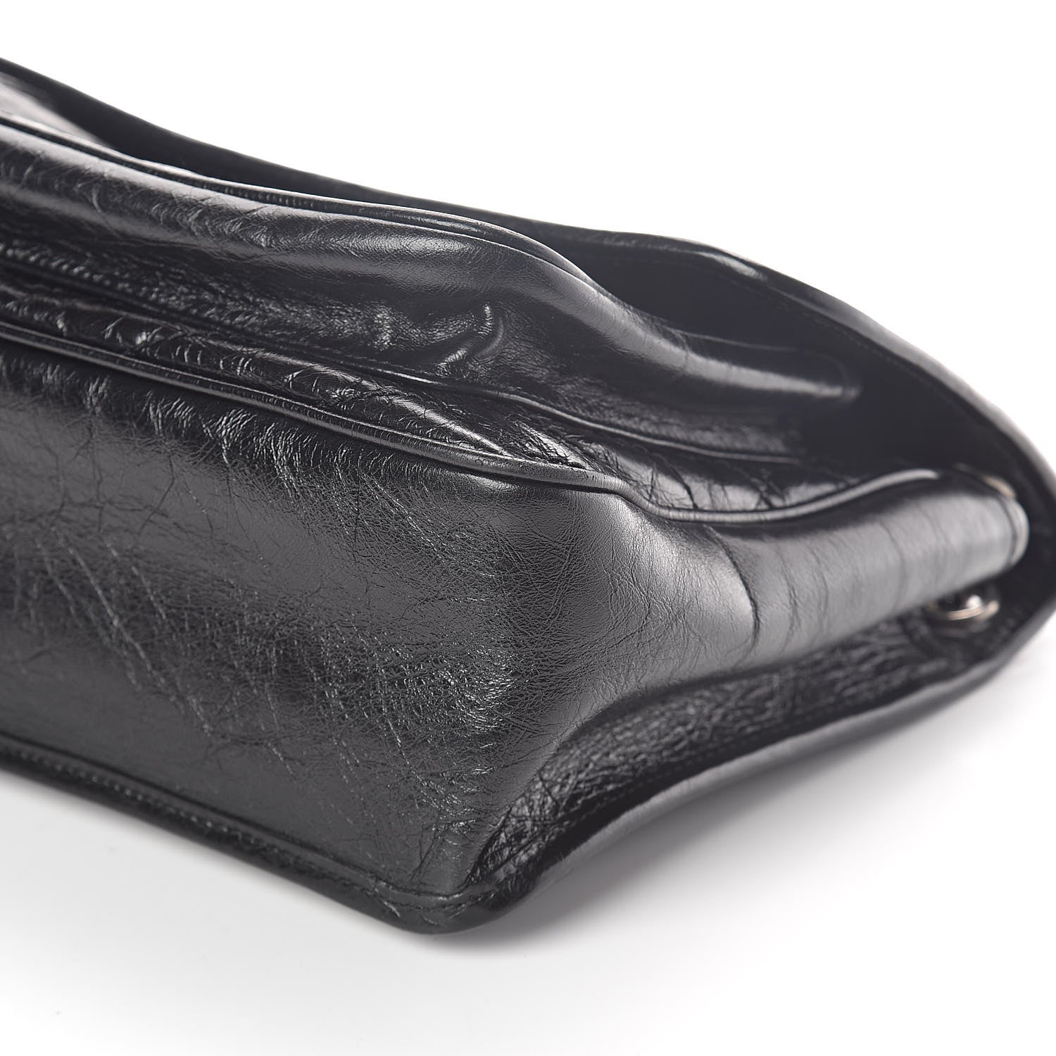 Saint Laurent Crinkled Calfskin Matelasse Monogram Medium Niki Chain Satchel Black 10 of 10