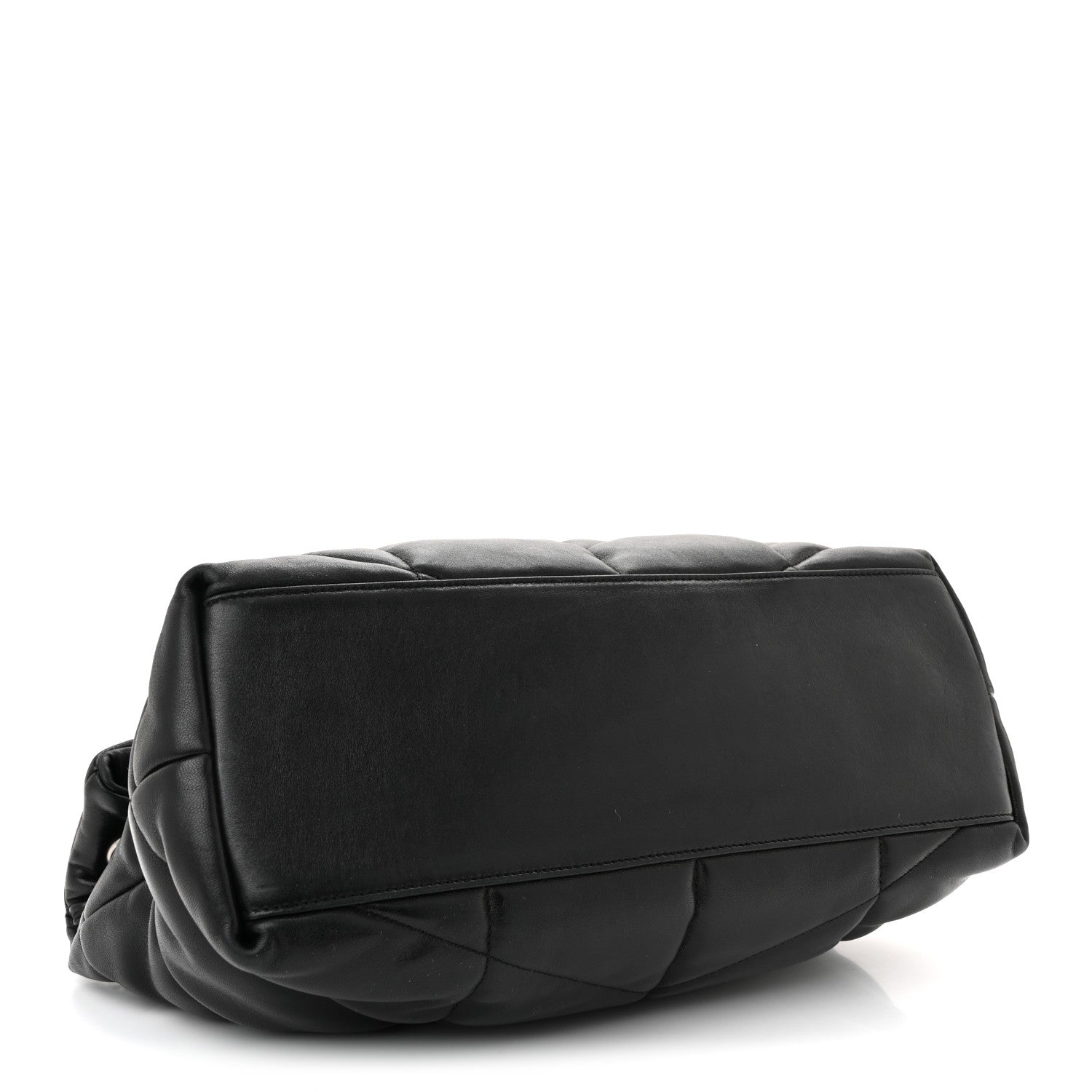 Saint Laurent Lambskin Quilted Medium Loulou Puffer Monogram Chain Satchel Black 4 of 10
