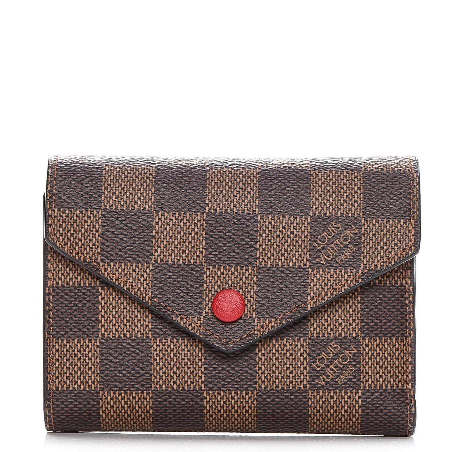 Damier Ebene Victorine Wallet Red