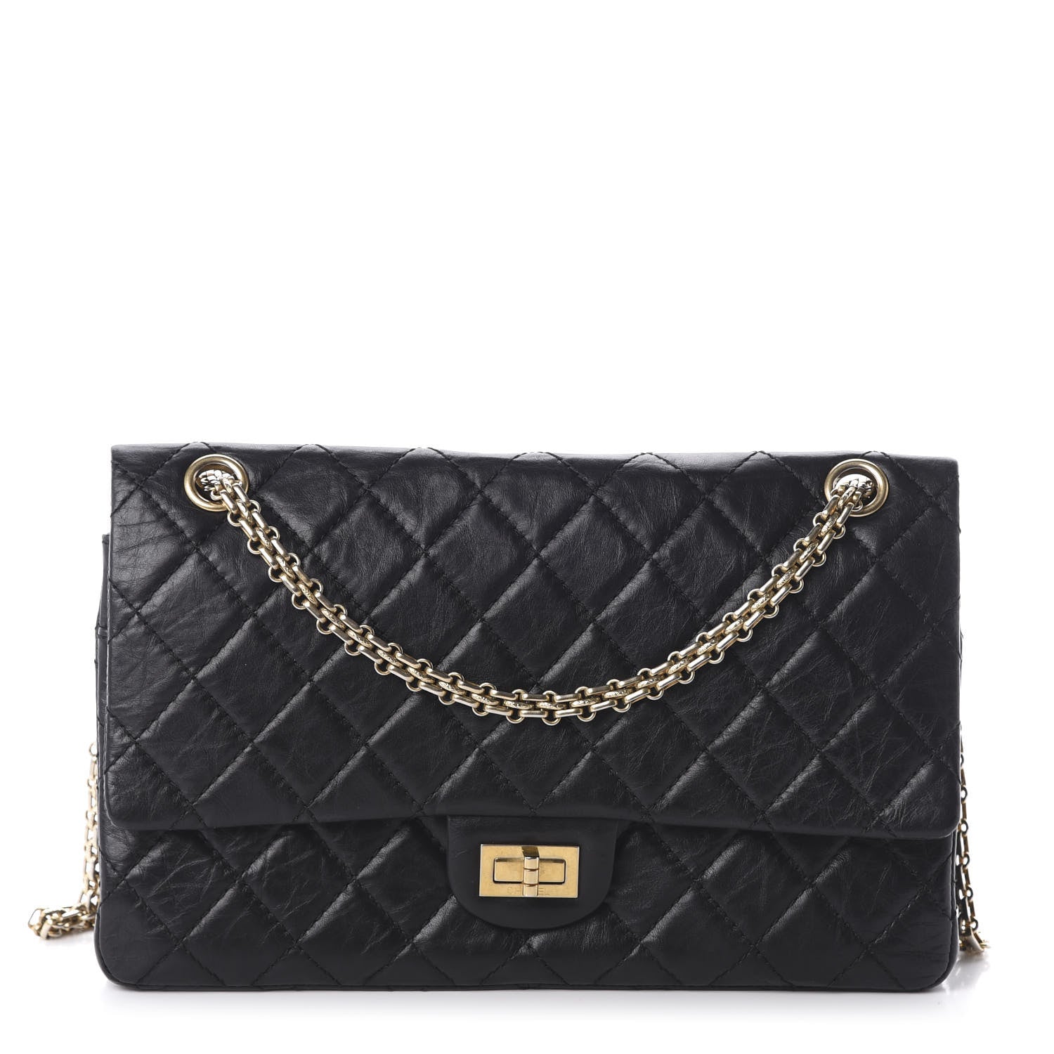 Chanel Aged Calfskin Quilted 2.55 Reissue 226 Flap Black 1 of 12