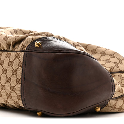 Gucci Monogram Large Jockey Hobo Dark Brown 10 of 13