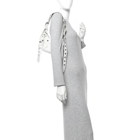 Agneau Arena Le Cagole Shoulder Bag XS Optic White