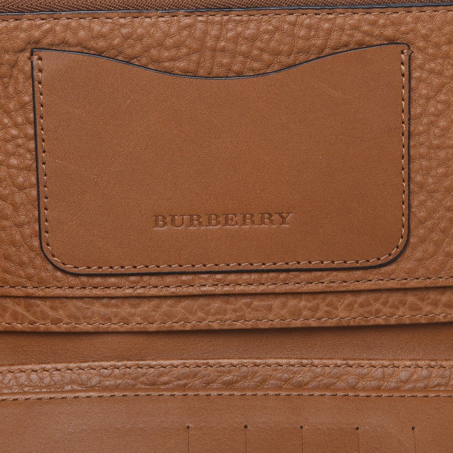 Burberry Calfskin Check Embossed Lexi Wallet Tan 6 of 8