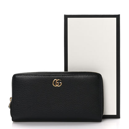 Gucci Dollar Calfskin GG Marmont Zip Around Wallet Black 11 of 11
