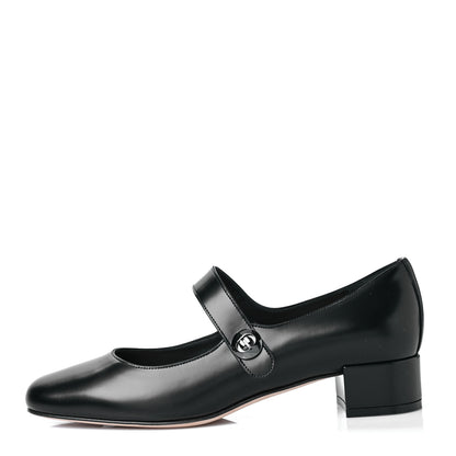 Christian Dior Brushed Calfskin Uniform 30mm Pumps 38 Black 1 of 8