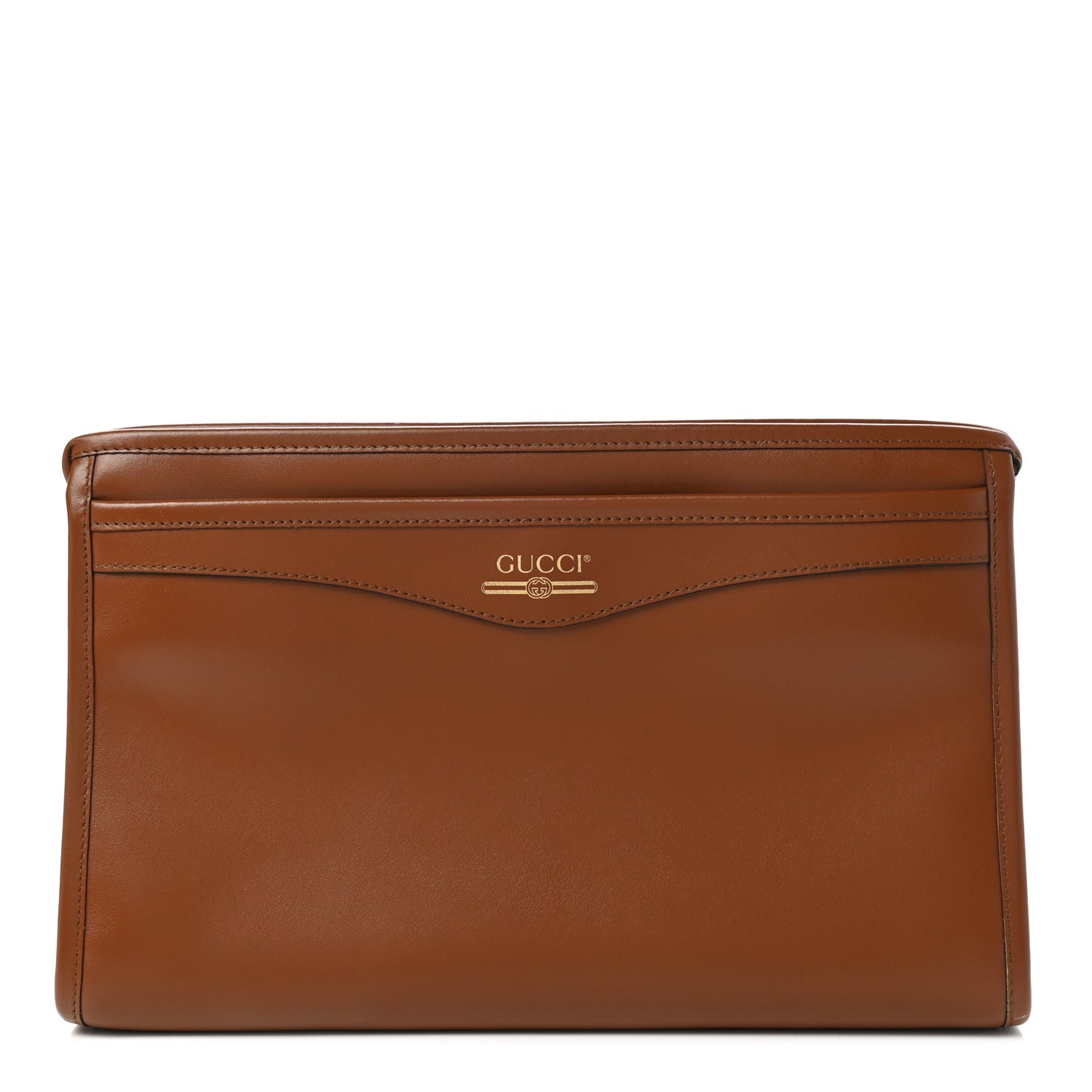 Plutone Calfskin Cosmetic Pouch Brown