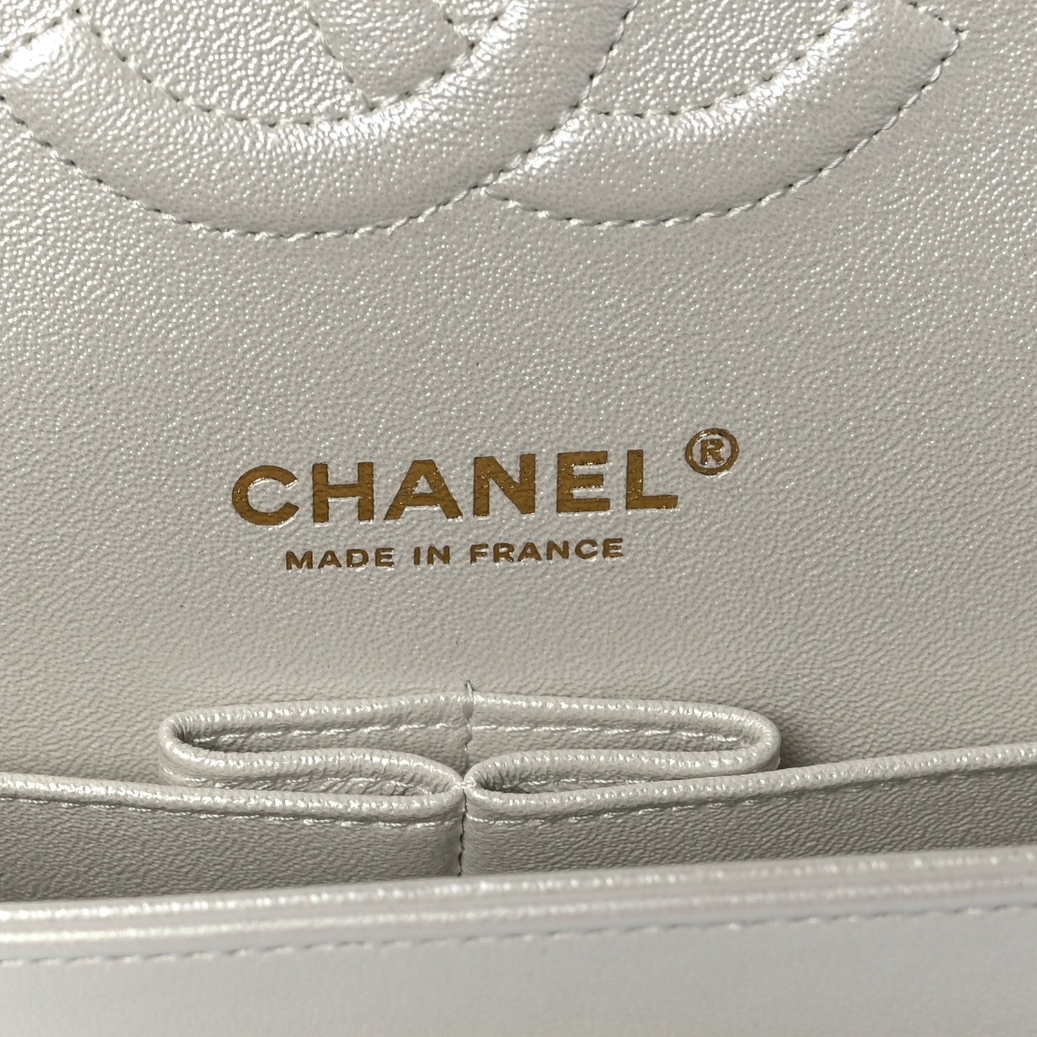 Chanel Iridescent Calfskin Quilted Medium Double Flap White 6 of 9