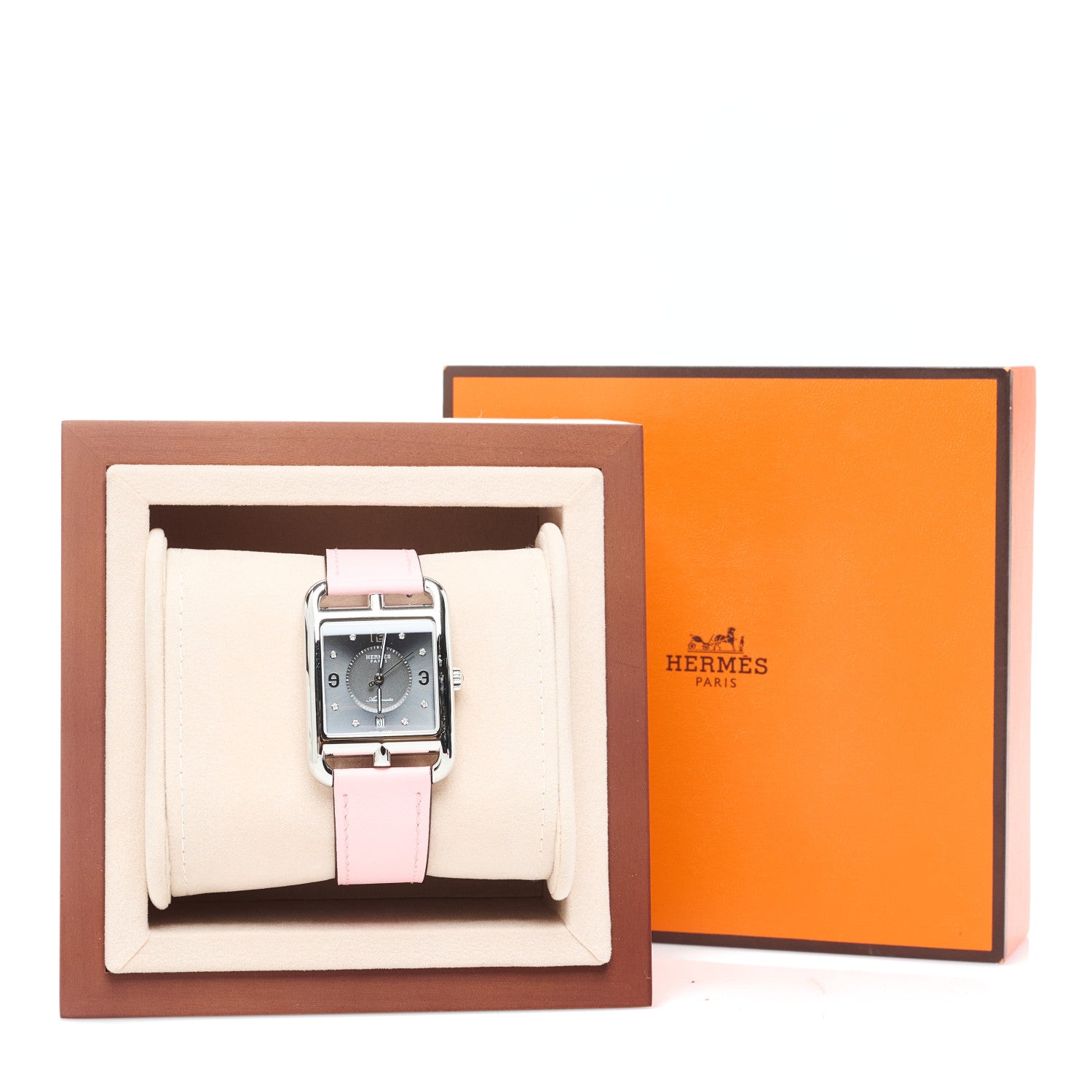 Hermes Stainless Steel Swift Diamond 29mm Cape Cod Automatic Watch