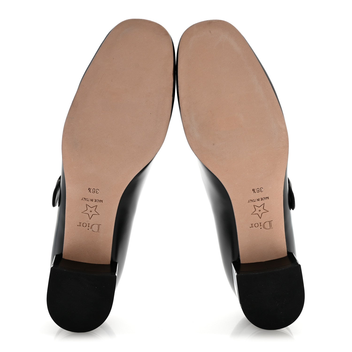 Christian Dior Brushed Calfskin Uniform 30mm Pumps 36.5 Black 6 of 10