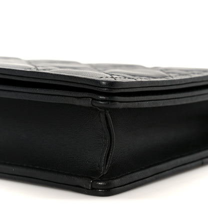 Christian Dior Lambskin Cannage Lady Dior Pouch Black 16 of 16