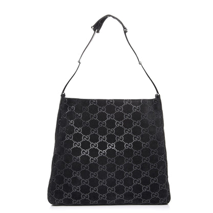 Gucci Suede Guccissima Hobo Black 1 of 11
