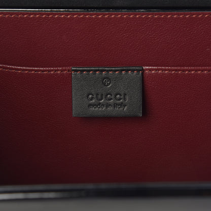 Gucci Mousse Top Patent Mini Sylvie 1969 Top Handle Bag Black 6 of 10