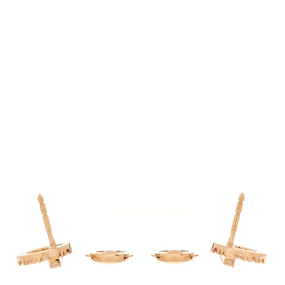 Hermes 18K Rose Gold Diamond Finesse Earrings 3 of 5