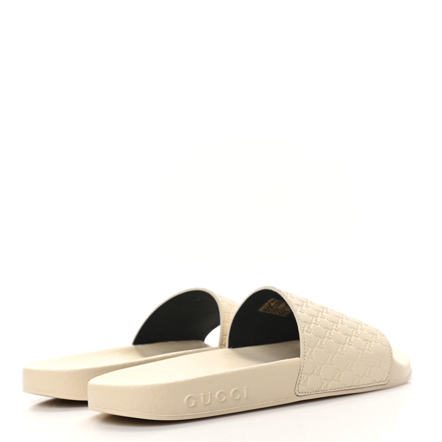 Gucci Microguccissima Slide Sandals 37 Ivory 4 of 8