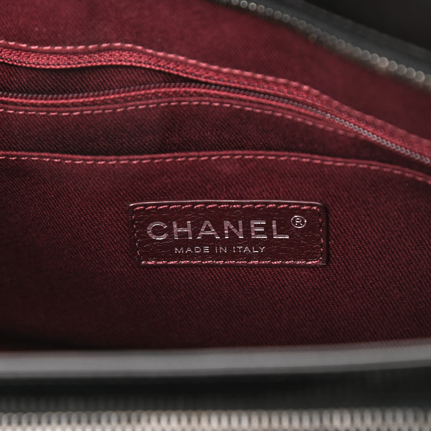 Chanel Glazed Calfskin Quilted Coco Pleats Chain Clutch Black 6 of 12