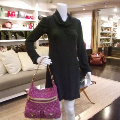 Louis Vuitton Denim Baggy GM Fuchsia 2 of 14