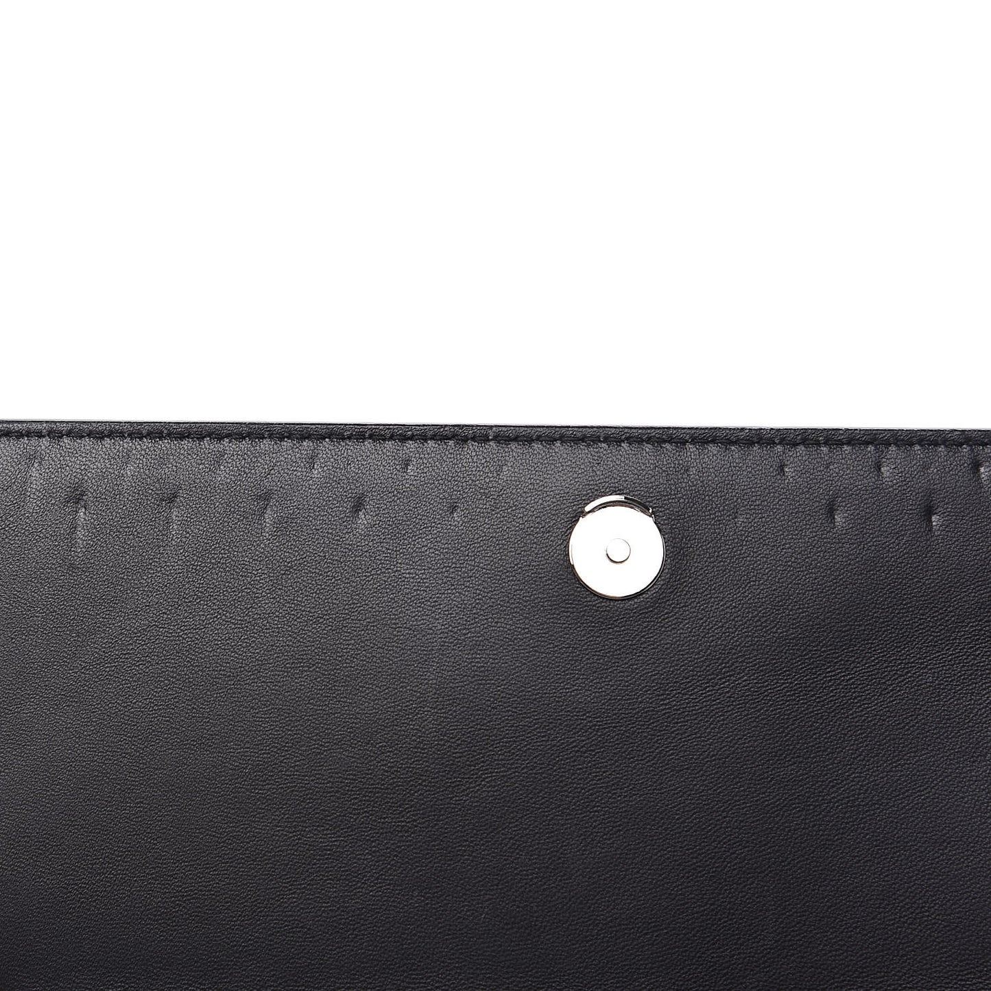 Calfskin Studded Insignia Pouch Black