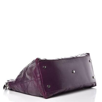 Christian Dior Lambskin Cannage Large Granville Tote Purple 5 of 17