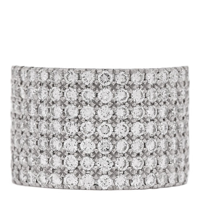 Parker & West by FASHIONPHILE Platinum Diamond 3.00ctw Seven Row Half Eternity Band Ring 61 9.75 1 of 10