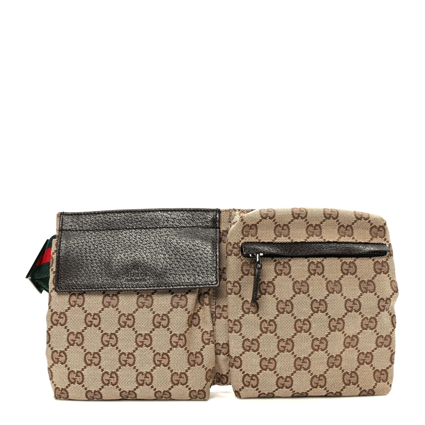 Monogram Web Belt Bag Dark Brown