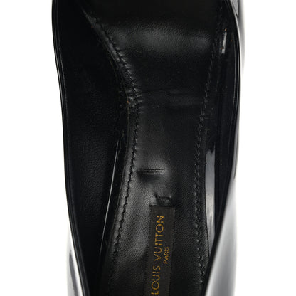 Louis Vuitton Patent Oh Really Peep Toe Pumps 40 Black 11 of 12