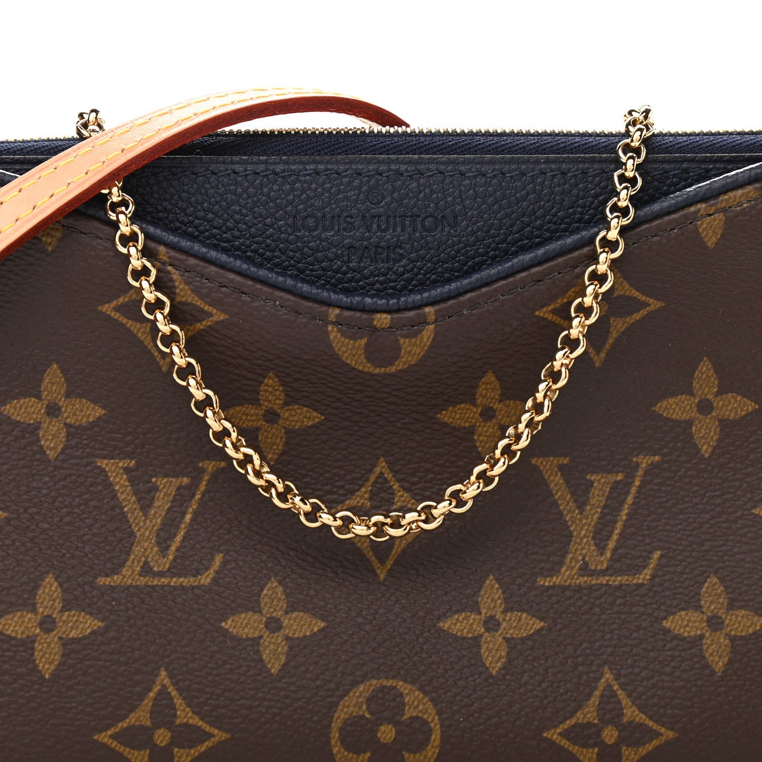 Louis Vuitton Monogram Pallas Clutch Blue Marine 7 of 10