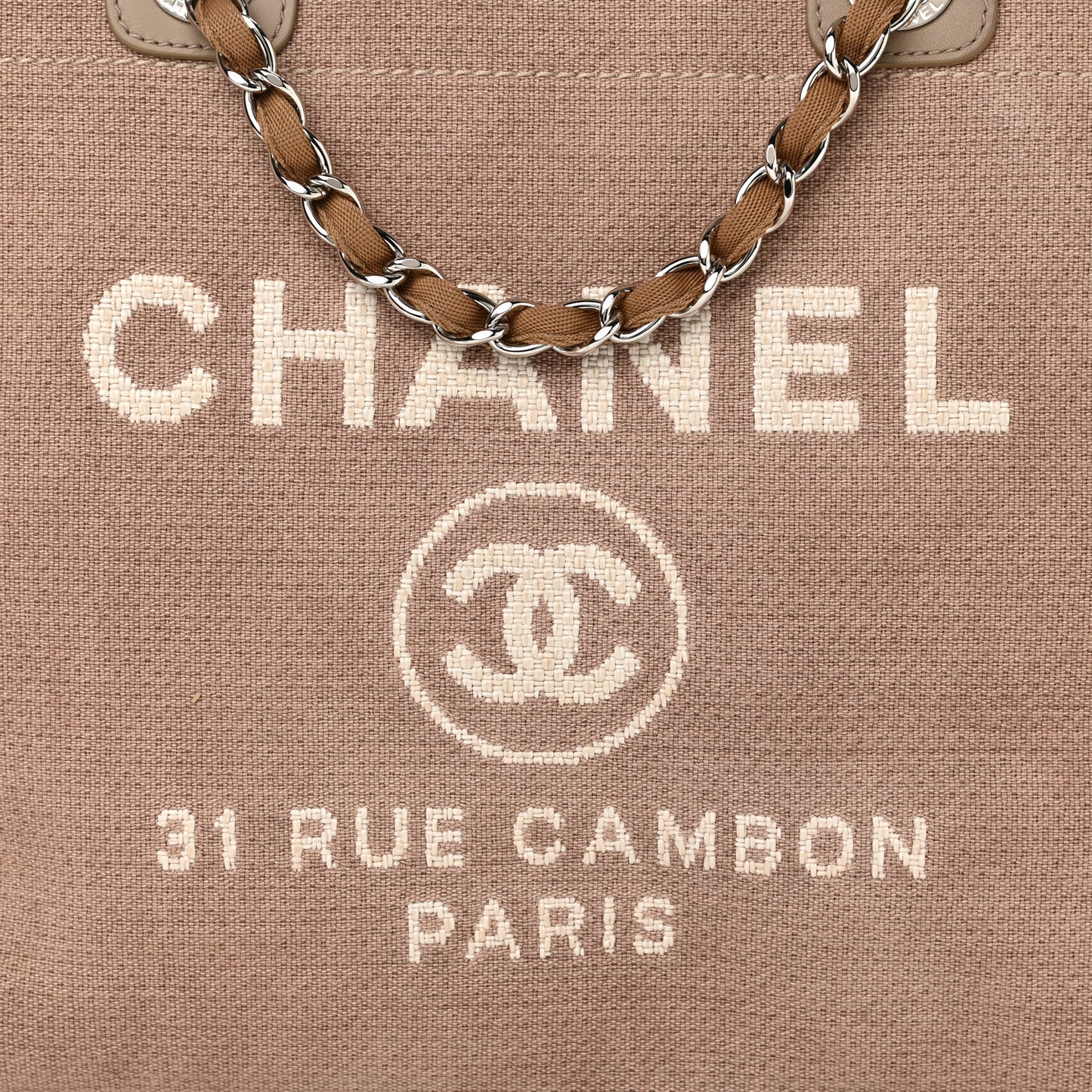 Canvas Medium Deauville Tote Ecru