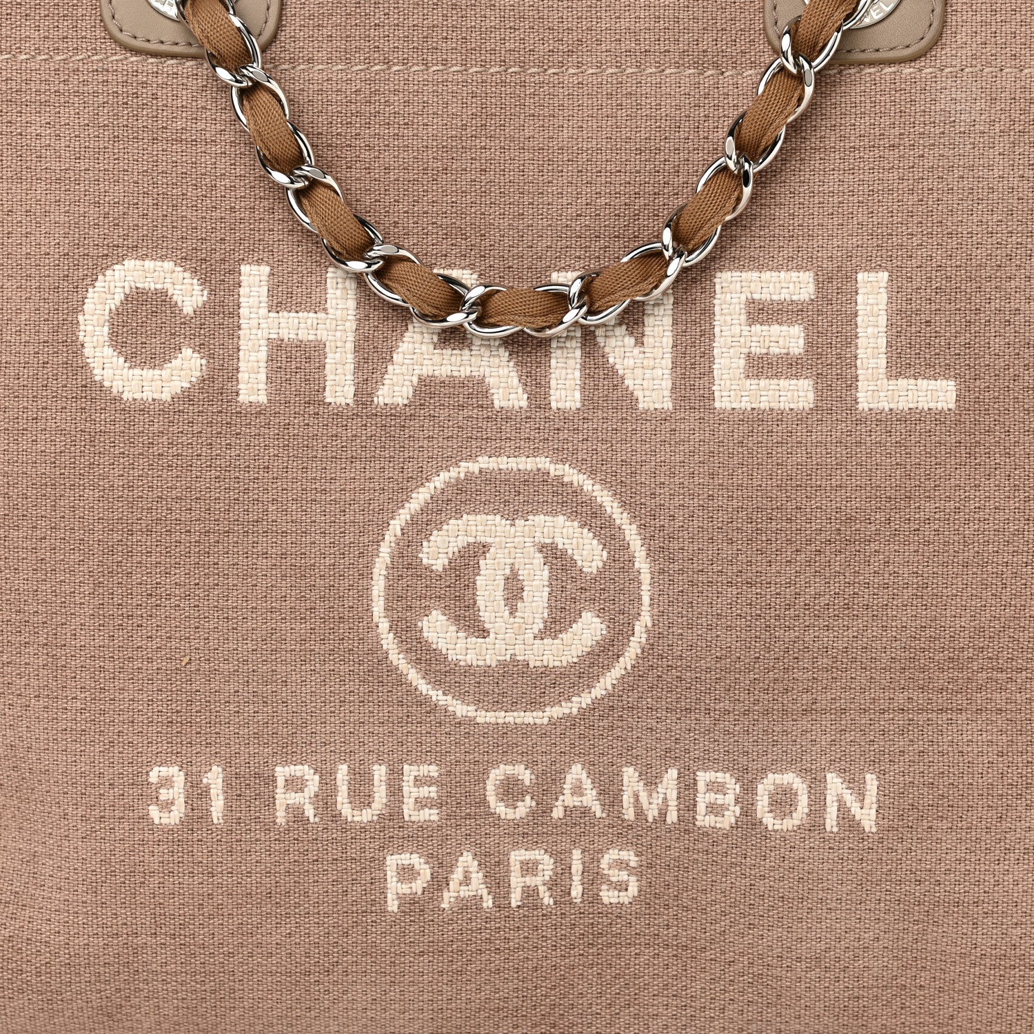 Chanel Canvas Medium Deauville Tote Ecru 7 of 9