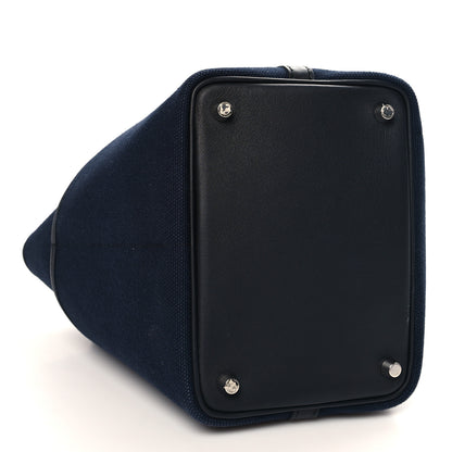 Hermes Toile Goeland Swift Cargo Picotin Lock 18 Bleu Marine Black 4 of 13