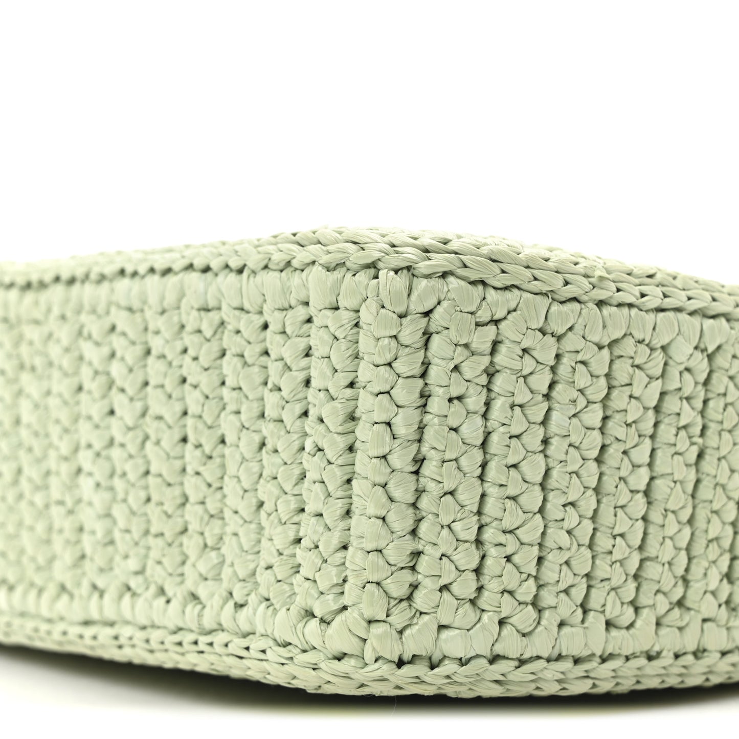 Yarn Raffia Effect Crochet Re-Edition 2005 Shoulder Bag Acqua