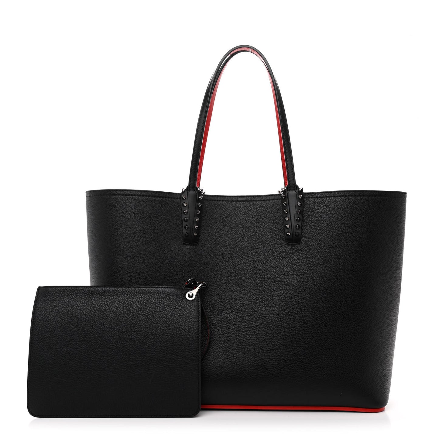 Calfskin Spikes East West Cabata Tote Black