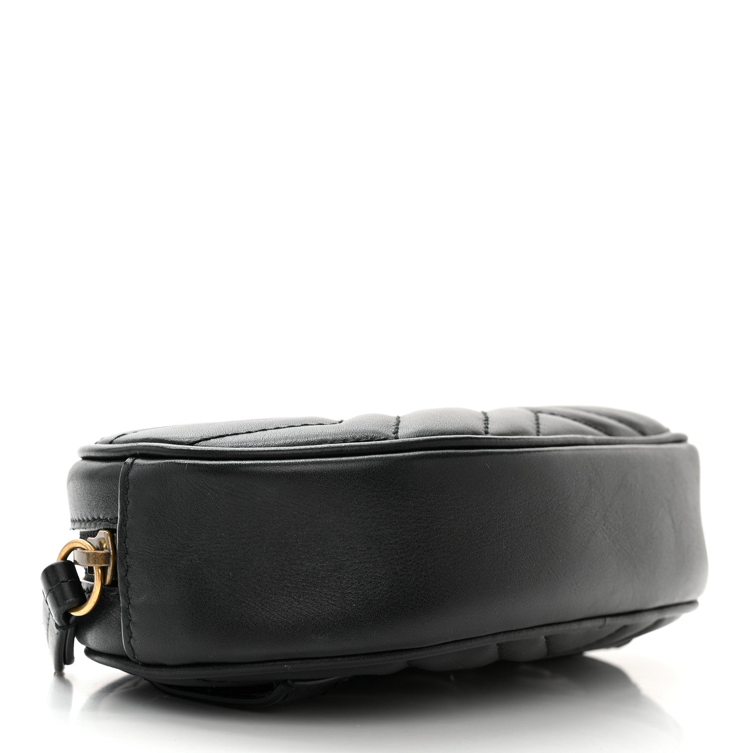 Gucci Calfskin Matelasse GG Marmont Belt Bag 85 34 Black 4 of 11